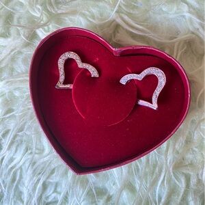Rhinestone Heart Earrings